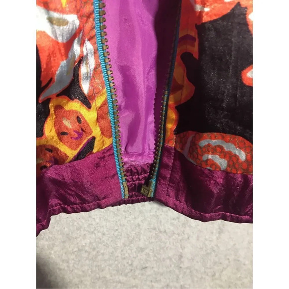 Womens Casual Isle Windbreaker Jacket 90s y2k Retro Bright Colorful Artistic - Picture 7 of 8